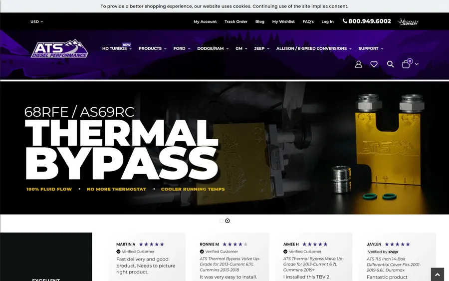 ATS Diesel website built by The Brand Arsenal