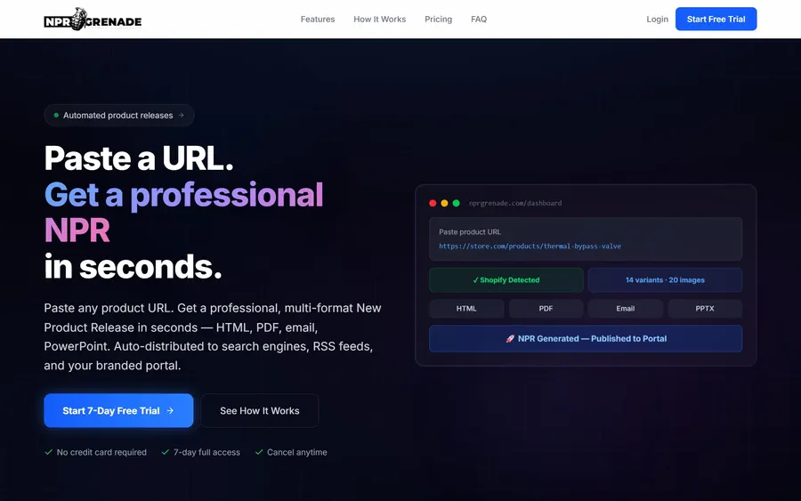 NPR Grenade website